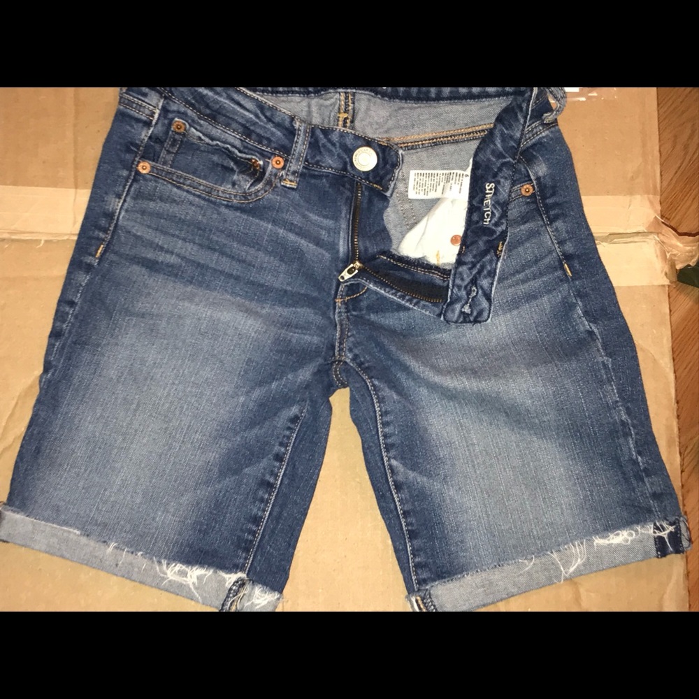 Above the knee jean shorts AEO 6